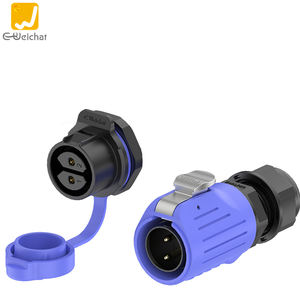 Lp20 M20 2/3/4/5/7/9/12/14 Pin Outdoor Elektrische Kabel Connectoren Paneel Mount Plastic Blauw Waterdichte Kabel Connector - Product Image 1
