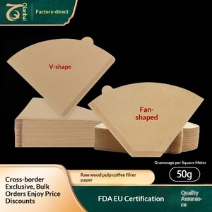 Papel de filtro de pulpa de madera desechable en forma de abanico para café, para preparación manual por goteo, con diseño de oreja colgante - Product Image 5