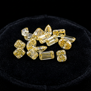 Vente en gros de pierres fantaisie jaunes cultivées en laboratoire CVD HPHT, coupes variées, formes assorties, IGYRAA JEWELS, certifiées IGI pour la joaillerie sur mesure - Product Image 4
