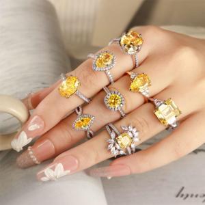 Bán Buôn Nhẫn Trang Sức Bạc Sterling Đặt Làm Đá Quý Nhiều Màu 925 Nhẫn Nữ Bạc CZ - Product Image 3