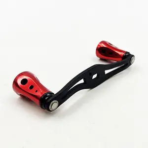 Replacement Fishing Reel Handle, Fishing Reel Handle Wood Knob Carbon Fiber  Frame with Fittings Replacement Parts