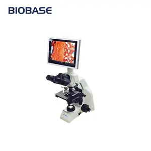 BIOBASE LCD dijital biyolojik mikroskop mercek WF10X/18 renksiz objektif 4/10/40/100X LCD dijital biyolojik mikroskop