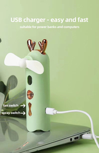 Liquidation 50% de réduction vente d'été Mini artefact hydratant multifonction extérieur Portable USB ventilateur de pulvérisation d'eau Mini ventilateur de poche - Product Image 4