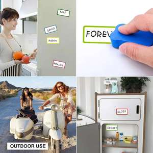 Étiquettes magnétiques effaçables à sec, plaques nominatives, autocollants magnétiques, feuilles magnétiques inscriptibles, aimants vierges à écrire sur - Product Image 5