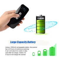 Escáner de Códigos de Barras Portátil 1D 2D QR BT, Mini Lector de Códigos de Barras de Bolsillo para Teléfonos Inteligentes IOS y Android, Inalámbrico + USB