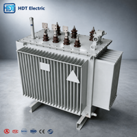 Transformateur de distribution immergé dans l'huile triphasé 11 kV vers 0,415 kV, abaisseur de tension pour réseau électrique