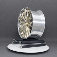 Jantes forgées 2 pièces personnalisées en or, à rayons croisés et lèvre polie, 17-24 pouces, 5x112 5x114.3 5x120 pour Genesis G80 Hyundai Grandeur