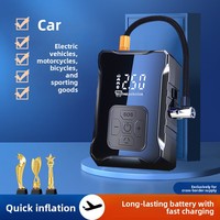Portable High-Power Electric Car Air Pump & Tire Inflator ABS Material Digital Display Multi-Functional for SUVs Sedans More