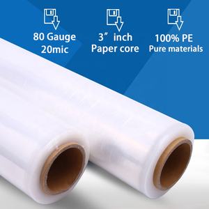 Plástico 50 cm X 300 <span class=keywords><strong>M</strong></span> 80 Ga Rollo transparente Embalaje de paleta Autoadherente Fuerza industrial Embalaje de envío Película de envoltura elástica - Product Image 6
