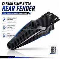 Hinterer Kotflügel für Talaria Surron MX3 MX4 E Ride Pro, PP Carbon-Optik Spritzschutz für Elektro-Dirtbike