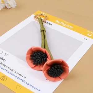 Creative 2026 <b>Summer</b> <b>Decoration</b> Birthday Gift Women Fashion Clothing Accessories Soft PU Leather Pink Flower Handbag Charms - Product Image 3