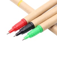 Bolígrafos con logotipo personalizado ecológico, papel reciclado de paja de trigo, 1,0mm de ancho de escritura, regalos de marketing de negocios de oficina