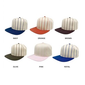 Personalized Pinstripe <strong>Retro</strong> OTTO <strong>Hats</strong> Custom 3D Embroidery Logo 5 Panel Flat Brim Two Tone Baseball Cap a Frame <strong>Hats</strong> - Product Image 6