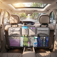 Organisateur de siège arrière de voiture imperméable en Oxford, sac de rangement multi-poches avec support pour tablette pour les voyages en famille