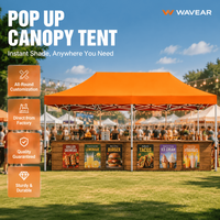 Tente en PVC avec structure en acier personnalisée, avec logo, imperméable, auvent pliable pour l'extérieur, robuste, pour événements et expositions, impression commerciale