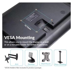 ألبوم صور رقمي يثبت على الحائط 18.5 بوصة مع إطار أكريليك وساعة وشاشة عرض فيديو إلكترونية ومستشعر حركة يدعم MP3/MP4/AVI بدقة 1366×768 - Product Image 3