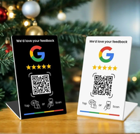Carte de visite professionnelle Google NFC sans contact en PVC avec puce 13,56 MHz, étanche, support personnalisé pour avis sur les réseaux sociaux