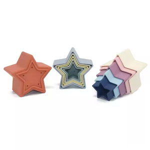 Custom Silicone stellatura blocchi torre tazze Montessori giocattoli educativi per il bambino e il bambino - Product Image 4