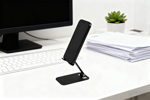 Nouveauté 2024 : Support de téléphone portable portable et réglable en alliage d'aluminium et silicone, pivotant, pour écrans de 4,7 à 12 pouces, accessoire de bureau - Product Image 6