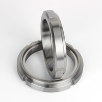 Écrou rond auto-serrant usiné CNC sur mesure avec rainure pour axe, pour machines OEM et projets d'ingénierie