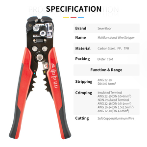 Pince à sertir en acier DIY, dénudeur de fils automatique réglable, pince multifonctionnelle pour dénuder et sertir, outil à main pour bornes M - Product Image 3