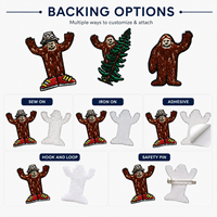 Patchs brodés miniatures personnalisés en gros, motifs animaux mignons (Caniche, Bigfoot, Planète, Libellule), thermocollants et à coudre pour vêtements et sacs