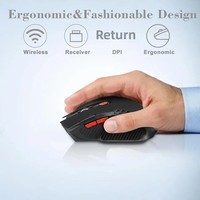 Mini souris optique sans fil 24G, 1600DPI, pour joueur, 6 boutons, récepteur USB, accessoires pour ordinateur portable