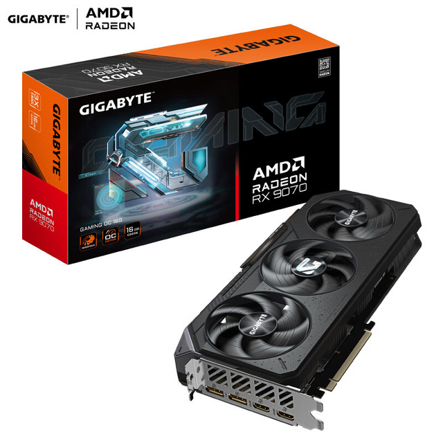 GIGABYTE 9070 Gaming OC 12G/16G New for Radeon RX9070 GDDR6 PCI-E 5.0 288x132mm Desktop/Laptop DP Graphics Card