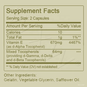 Viên nang mềm <span class=keywords><strong>Vitamin</strong></span> E chất lượng cao, chiết xuất <span class=keywords><strong>Vitamin</strong></span> E, bổ sung <span class=keywords><strong>Vitamin</strong></span> E nguyên chất, viên nang mềm phức hợp <span class=keywords><strong>Vitamin</strong></span> E, hỗ trợ dinh dưỡng hàng ngày - Product Image 2