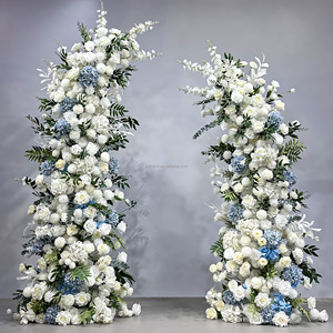 Personalizar telón de fondo de seda artificial Rosa otoño colores otoño Pilar flor arco para la decoración de la fiesta temática de la boda - Product Image 5