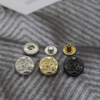 Bouton-pression en laiton avec logo personnalisé, bouton-pression à ressort pour accessoires vestimentaires