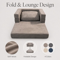 Faltbarer Schwamm-Loungesessel |   Modulares Samt-Schaumstoff-Bodensofa 85*150cm |   Kompakter Aufbewahrungswürfel 85*85cm |   OEM Kundenspezifische Farben