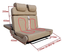 Siège-lit convertible multifonctionnel 3 volets Comfort Style AutoLiuMa RV (cuir) Modèle L005F