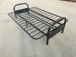 Metal Type <b>Platform</b> <b>Bed</b> King-Full Size Convertible <b>Bed</b> <b>Frame</b> Dormitory Construction Single Tier Coated Pipe Manufacturers Sell - Product Image 3