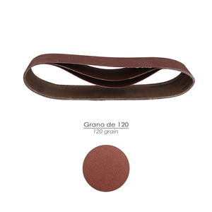 Nastro abrasivo di ricambio 75x533 mm, grana 120 (3 pezzi) - Product Image 3
