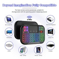 Mini Teclado Universal M2 a Precio de Fábrica, BT5.2+2.4G, Control Remoto Inalámbrico con Panel Táctil y Retroiluminación para Smart TV Box
