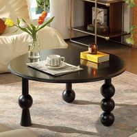 Table basse DISHI au design créatif en forme de gourde, table d'appoint pour salon, table basse nordique en bois massif et bois d'hévéa