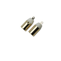 Connecteur jack RCA femelle audio marron plaqué or d'usine