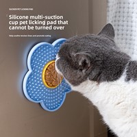 Portable tournesol conception bicolore Silicone assiette de nourriture pour animaux de compagnie chats et chiens mignons voyage en plein air fournitures d'eau nouveau motif solide