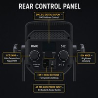 Projecteur de scène DMX512 500W à double température de couleur 2700K-6500K, éclairage vidéo LED COB pour studio de diffusion en groupe