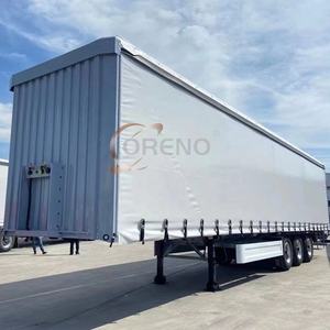 Dry Van Box Cortina Side Semi Remolque Tipo Cerrado 40FT Dry Van Box Semi Remolque para 65 Toneladas Transporte de Carga - Product Image 2