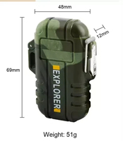 Briquet électronique coupe-vent en gros avec verrouillage, recharge USB, pour cigares, fêtes, camping et bougies