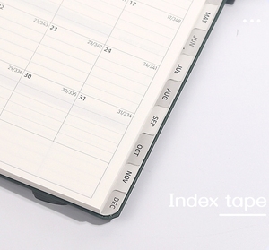 Myway 2026 A5 PU cuir couverture rigide personnalisé feuille d'or Logo Design de luxe Journal hebdomadaire mois planificateur cahier pour les entreprises - Product Image 4