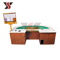 Table de jeu de casino moderne de luxe YS avec nappe personnalisée pour le divertissement