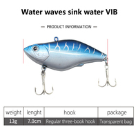 Appât vibrant à pendule flottante VIB, ceinture à ondes d'eau Xiangzhu, réservoir d'eau douce, 7cm13g, fournitures de pêche