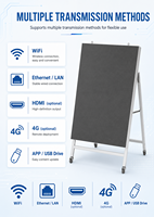 Afficheur LED mobile pliable en forme de A, écran d'affichage numérique GOB, contrôle par application, 4 roues, P1.25-P2.5