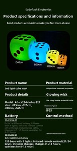 เก้าอี้บาร์พลาสติกทันสมัยพร้อมไฟ LED สำหรับห้องนอน โรงแรม บ้าน ร้านอาหาร พร้อมคุณสมบัติเรืองแสงแบบอินเทอร์แอคทีฟและเก้าอี้บาร์ - Product Image 6