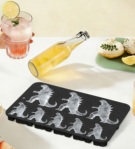 Moule en silicone créatif pour mini-gâteaux en forme de petits monstres à 8 cavités, bac à glaçons, moule à chocolat en forme d'animaux de dessin animé, compatible <span class=keywords><strong>four</strong></span> - Product Image 4
