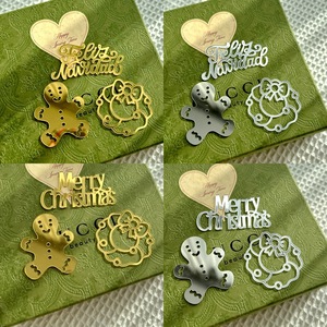 Honey And Sweetness Christmas Cupcake <b>Decorations</b> Acrylic <b>Cake</b> Plugins For Holiday Party <b>Supplies</b> - Product Image 2