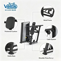 Machine de musculation professionnelle MND à sélection de charge par broche pour entraînement de force, équipement de gym commercial, presse à épaules, à vendre